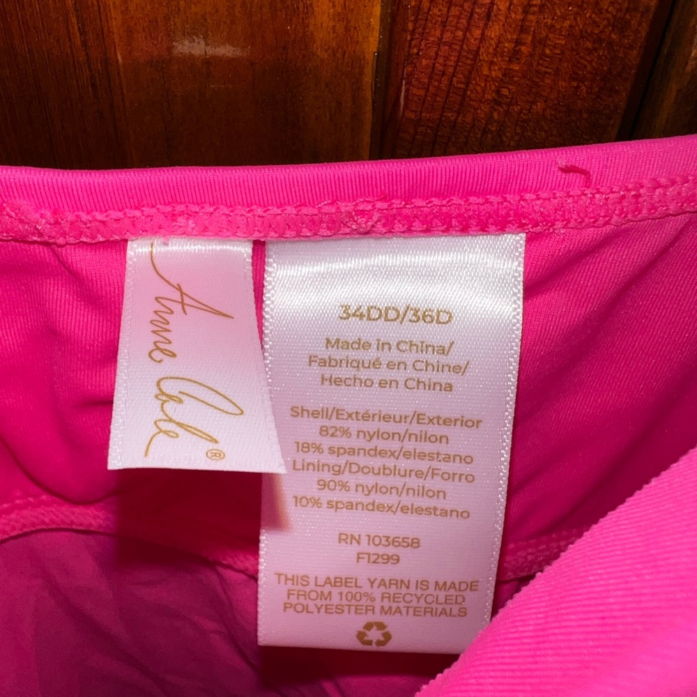 Vibrant Pink Swimsuit Tankini top only - Picture 2 of 3